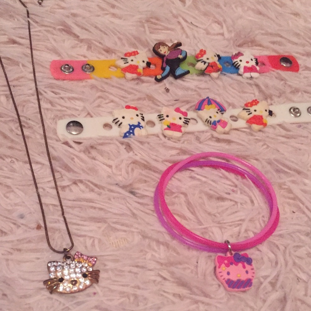Hello Kitty Jewelry Necklace and Bracelets